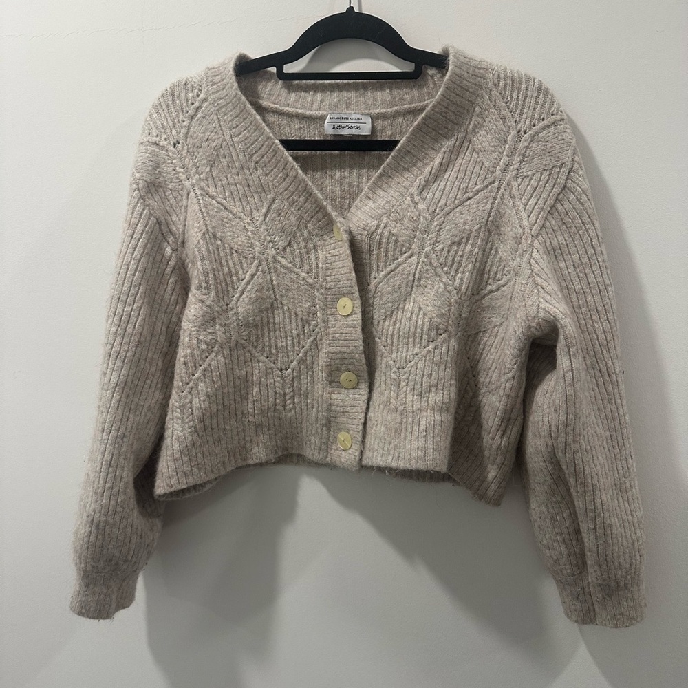 & Other Stories Beige Cardigan Sweater